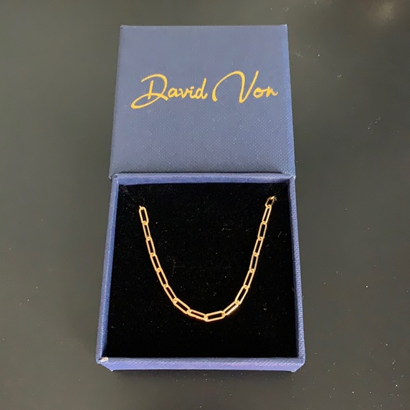 David Von Link Necklace 18K Gold - 16” - Picture 2 of 4